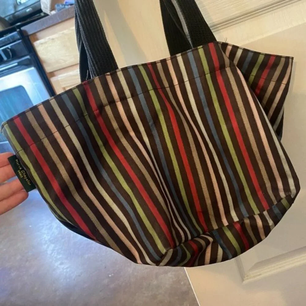 Herve Chapelier Paris Purse - Striped Multi Color/Rainbow - Picture 5 of 5